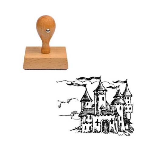 Tampon conte de fée Château de la princesse en bois Tampon conte de fée Château de la princesse en bois