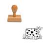 Tampon animaux Vache en bois
