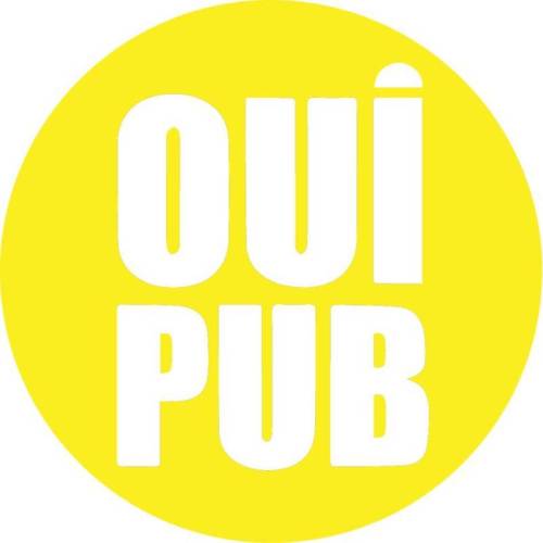 Plaque OUI PUB jaune