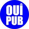 Plaque OUI PUB Bleu