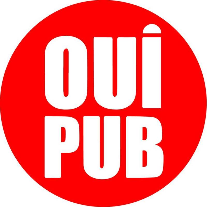 Plaque OUI PUB Rouge