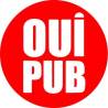 Plaque OUI PUB Rouge