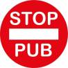 Plaque STOP PUB
