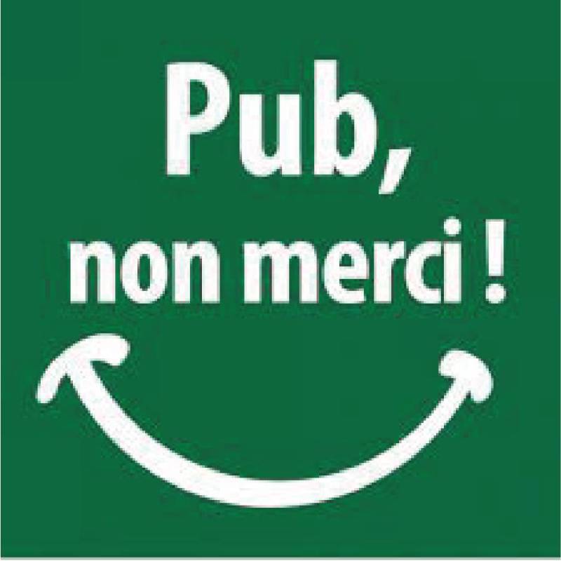 Plaque Pub non merci