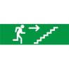 Plaque sortie de secours escalier