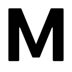 Lettres au pochoir M