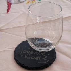 Sous verre en ardoise de Noel