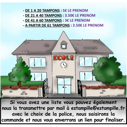 Tampon école maternelle