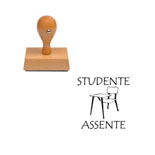 Tampon italien Studente assente Tampon italien Studente assente