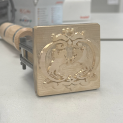 Tampon pour bois avec système de chauffe (logo)
