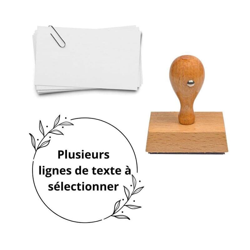 Tampon en bois ligne Estampille Directe