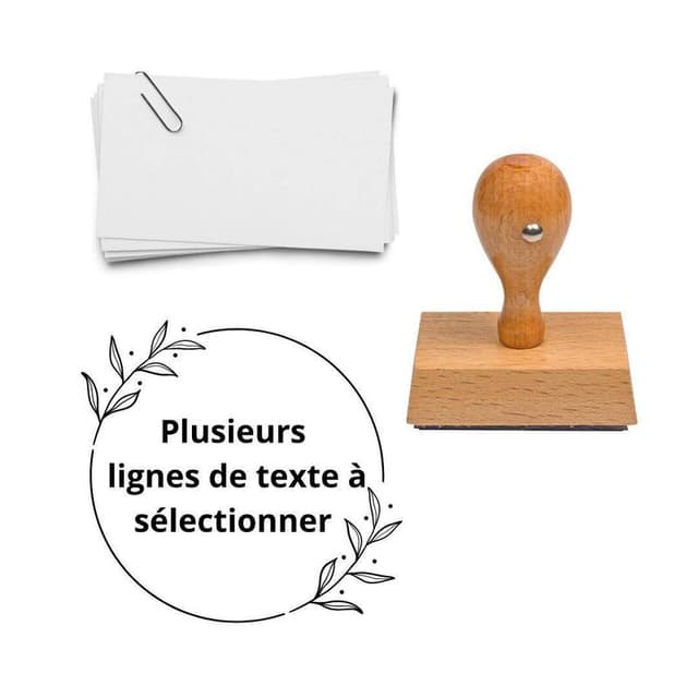 Tampon en bois ligne Estampille Directe