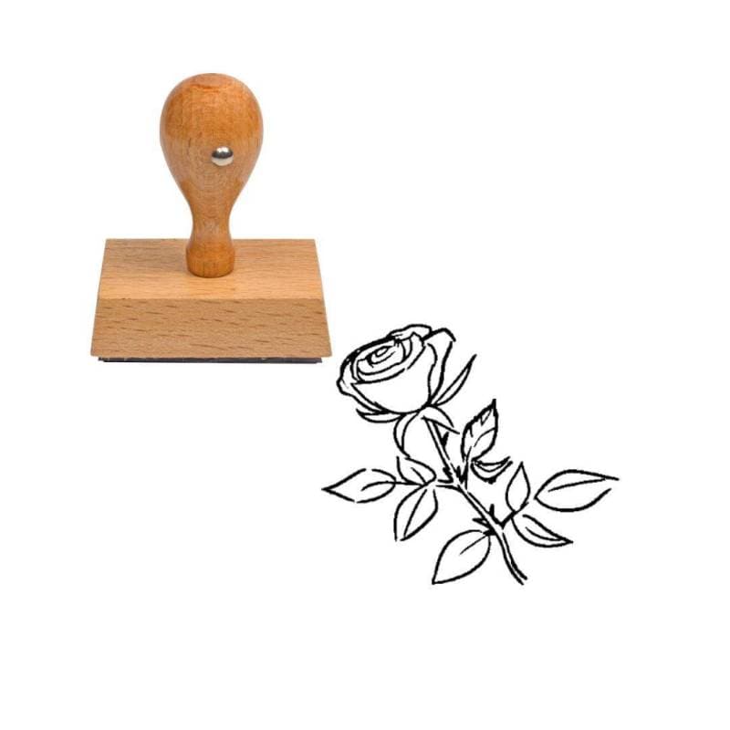 tampon fleur rose
