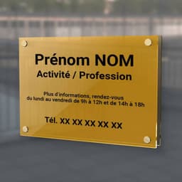 Plaque professionnelle docteur