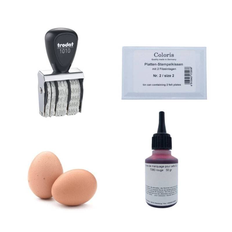 Tampon date pour les œufs et encre pour les œufs