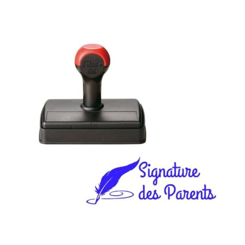 Tampon signature des parents plume Shiny