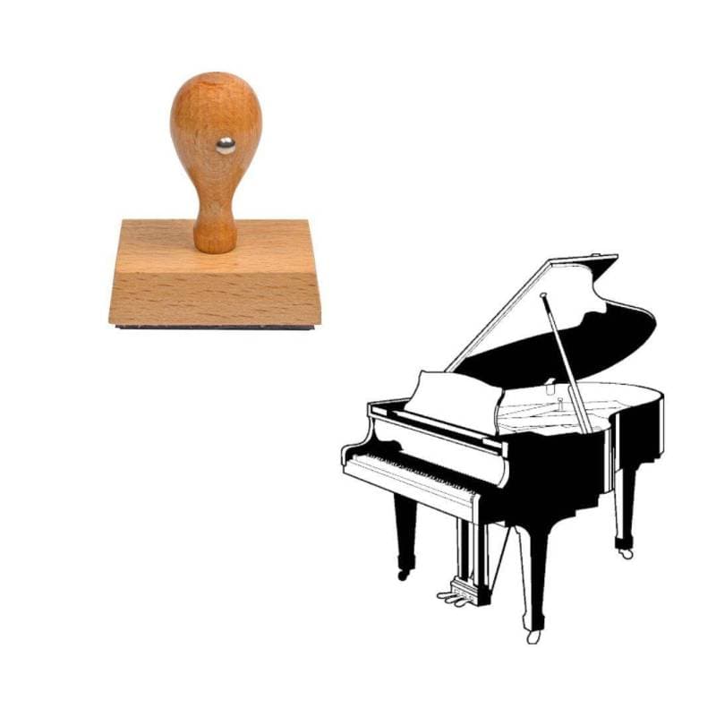 Tampon musique Piano en bois