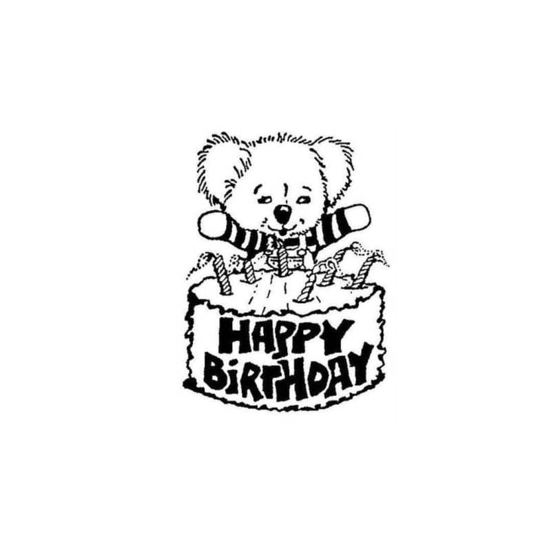 Tampon anniversaire Koala en bois