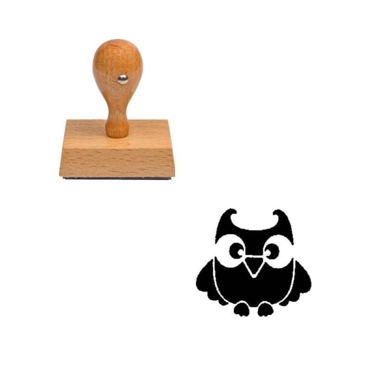 Tampon animaux Chouette en bois