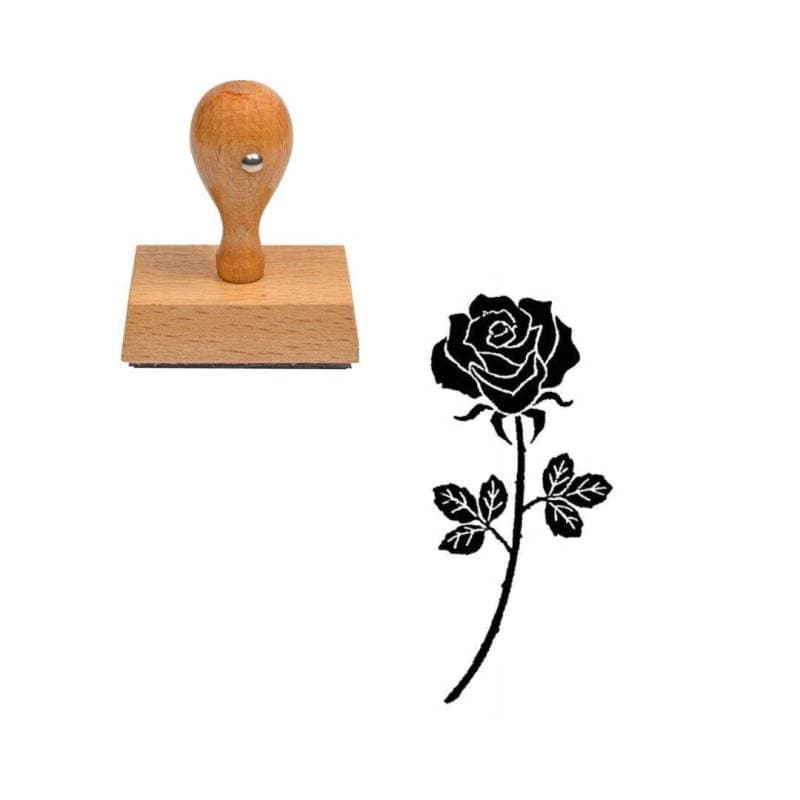 Tampon fleur Tige de rose