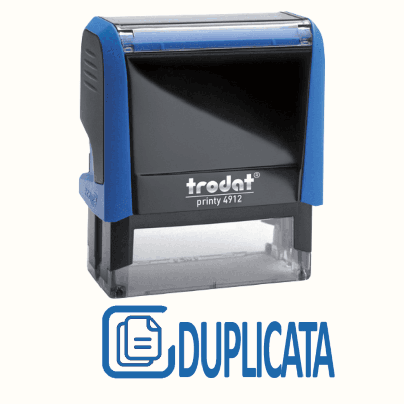 Tampon duplicata avec feuille