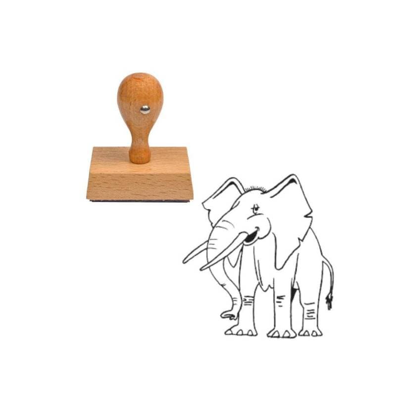 Tampon animaux Eléphant en bois