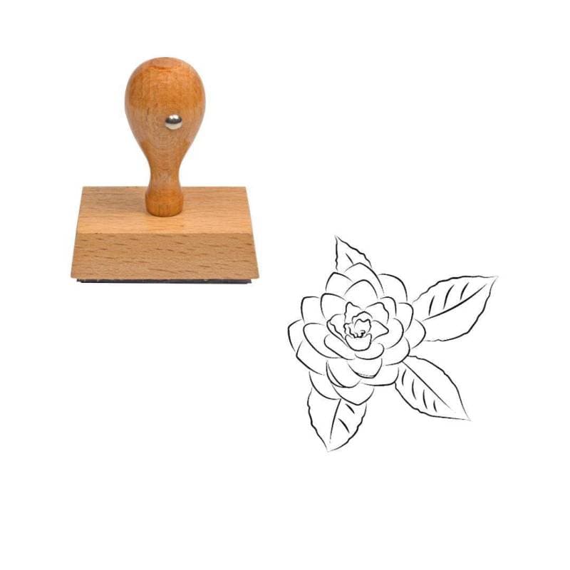 tampon fleur camelia