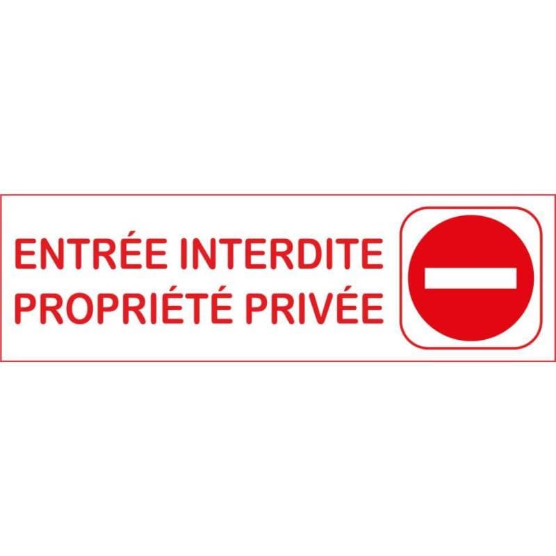 Plaque propriété privée