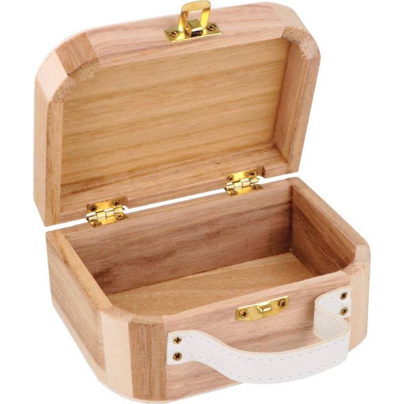 Boîte de rangement en bois brut