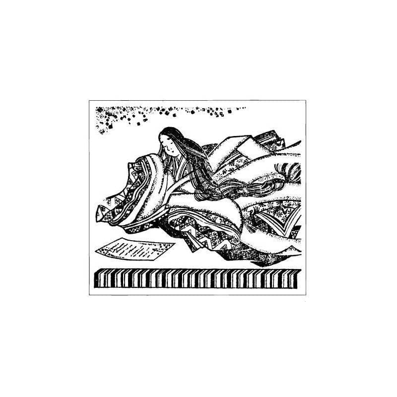 Tampon ex-libris en bois GEISHA