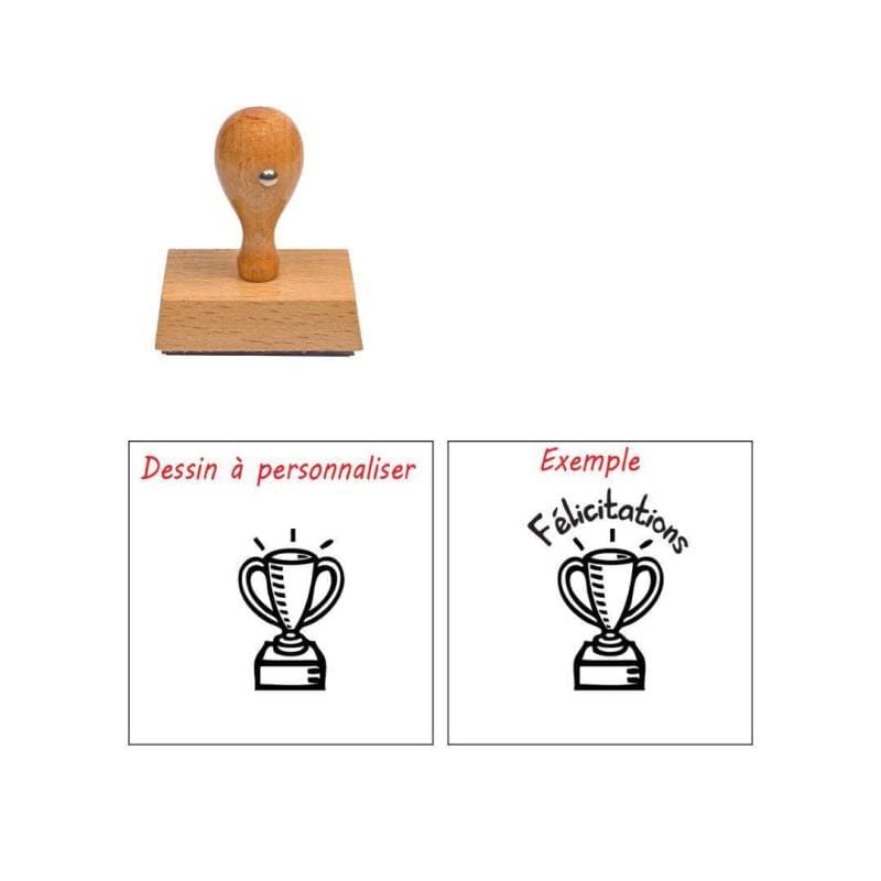 Tampon enseignant trophée à personnaliser n°42