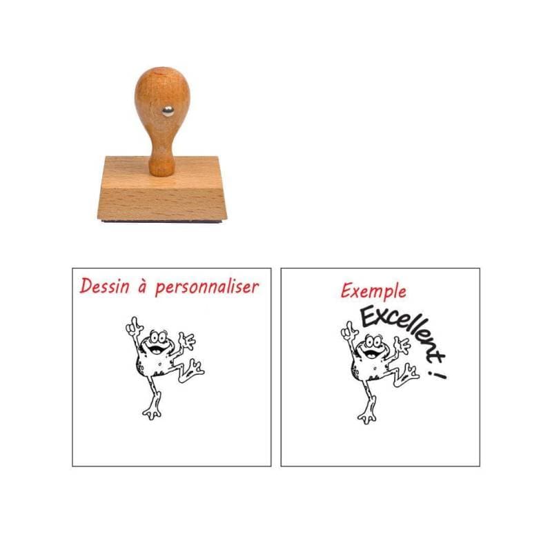 Tampon enseignant grenouille à personnaliser n°76