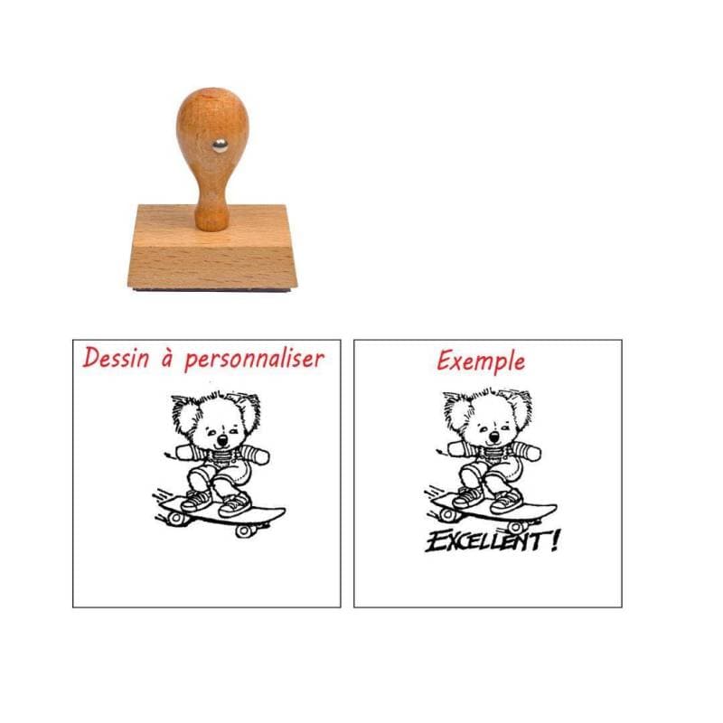 Tampon enseignant koala à personnaliser n°78