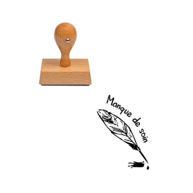 Tampon enseignant manque de soin plume n°67