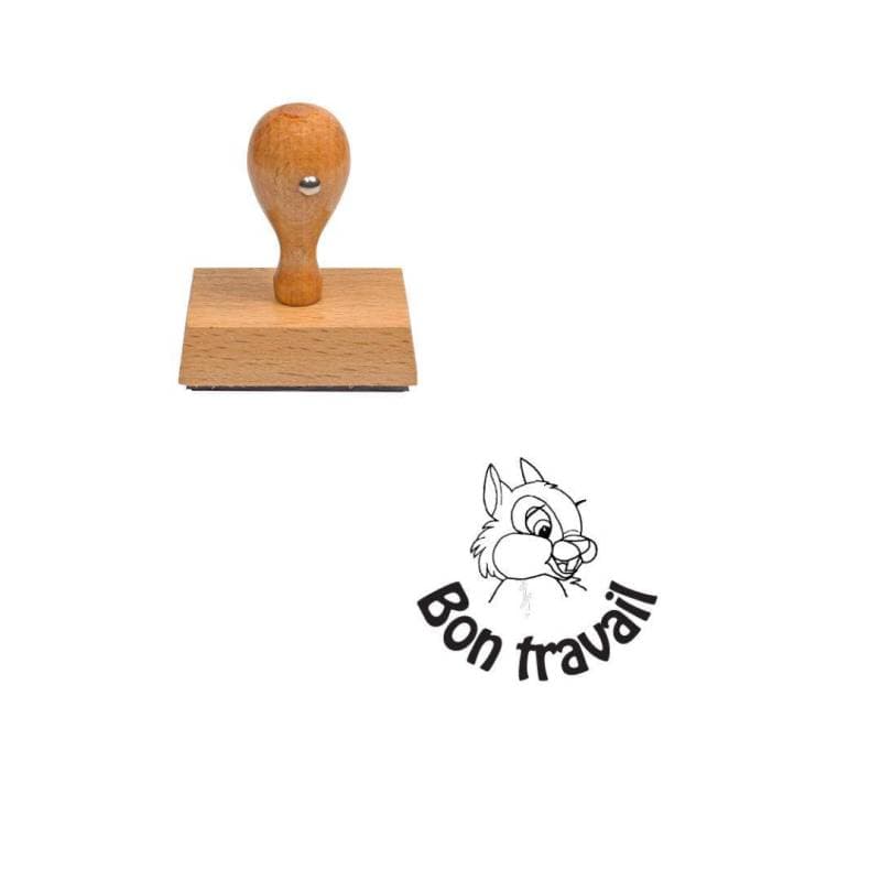 Tampon enseignant bon travail lapin n°73