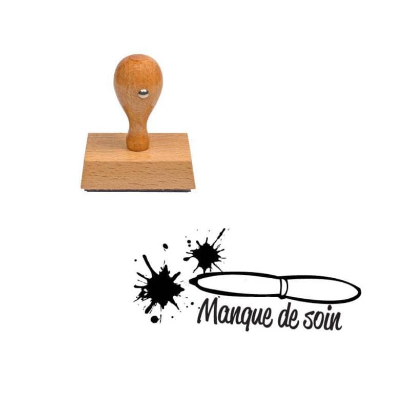 Tampon enseignant manque de soin tâche en bois n°38