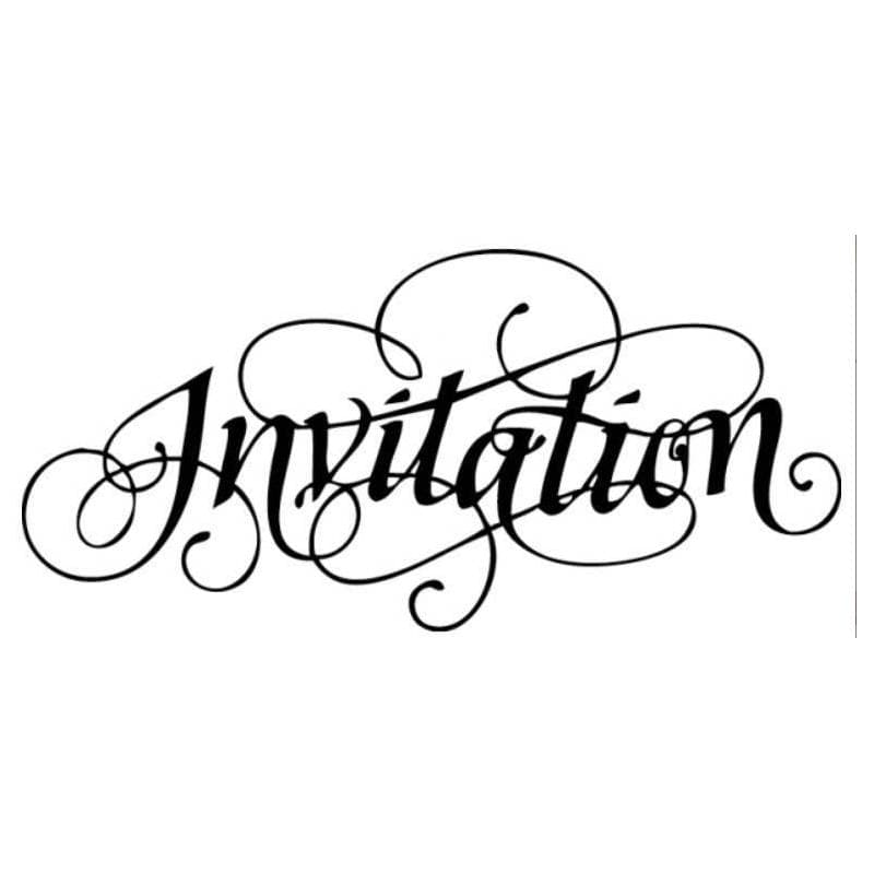 Tampon invitation décoratif n°1 en bois