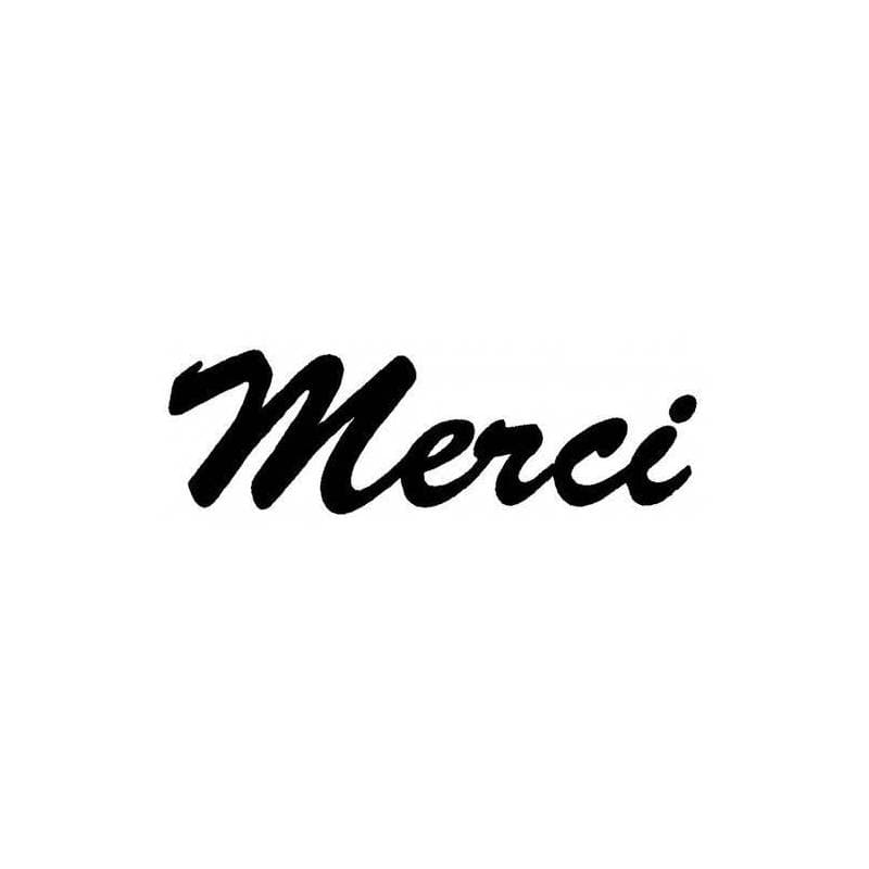 Tampon invitation merci écriture simple n°2 en bois