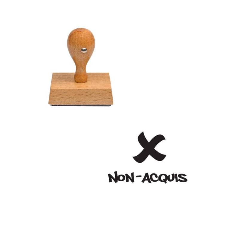 Tampon enseignant non acquis en bois n°96