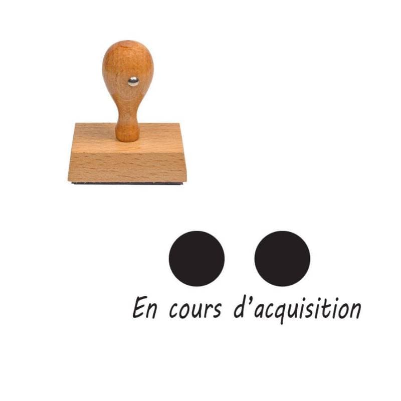 Tampon enseignant en cours d'acquisition rond n°123