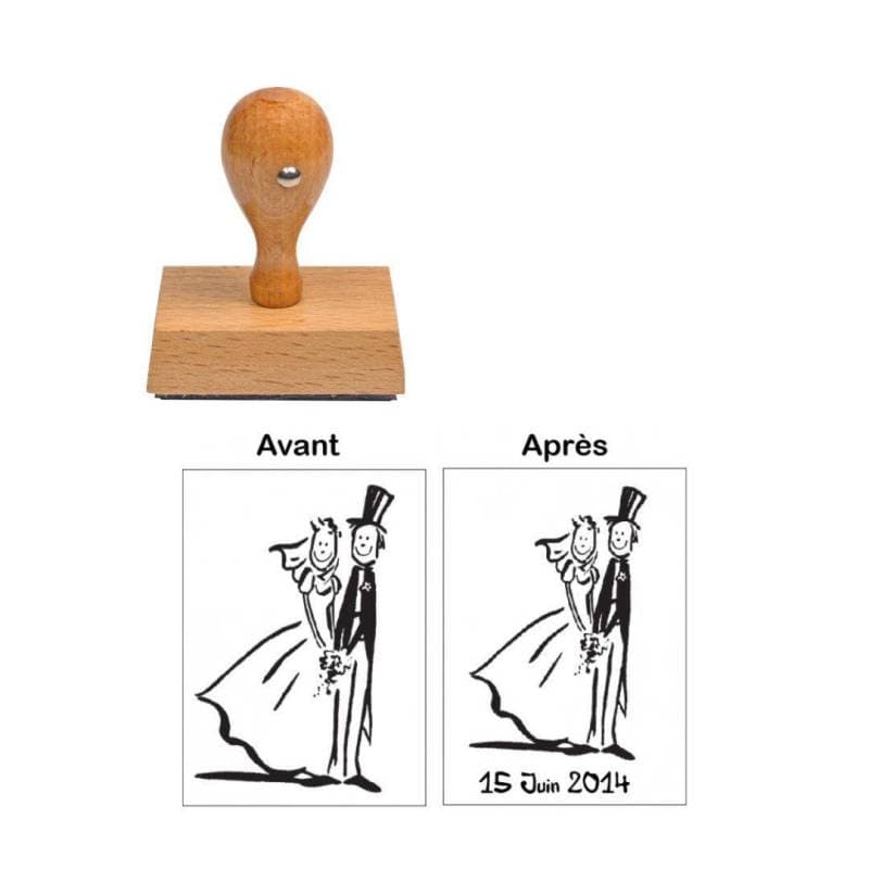 Tampon Mariage personnalisé Les Mariés