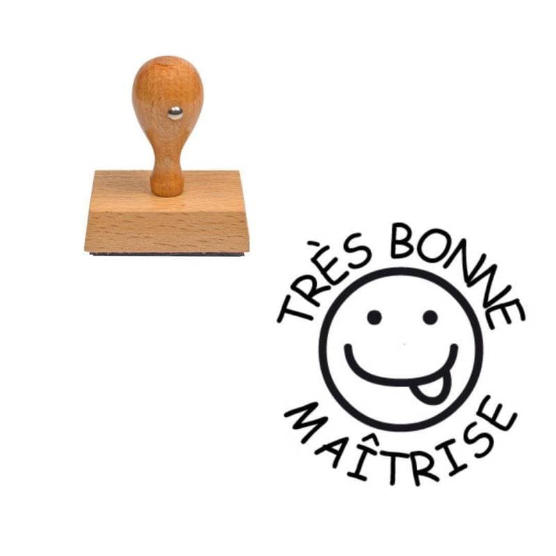 Tampon smiley très bonne maîtrise qui tire la langue n°242