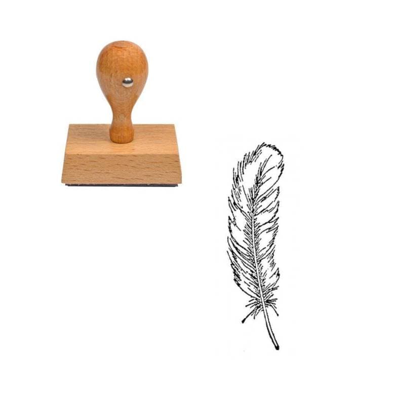 Tampon western Plume d'indien en bois