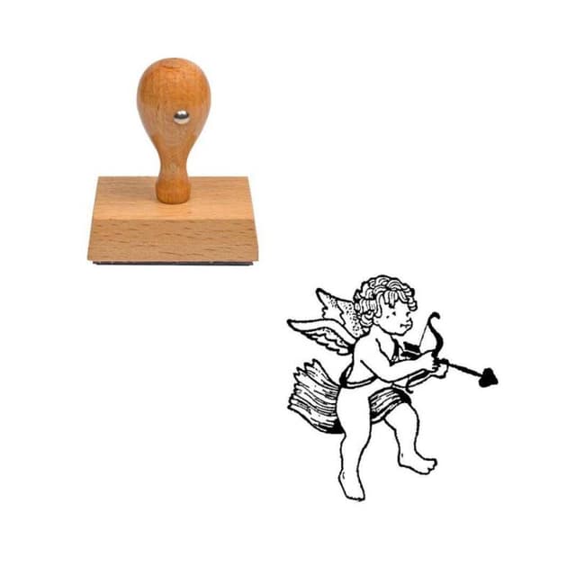 Tampon ange Eros en bois