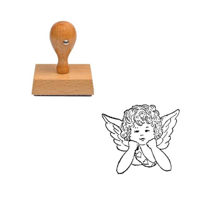 Tampon ange en bois