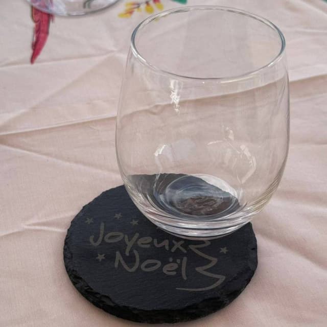 Sous verre en ardoise de Noel