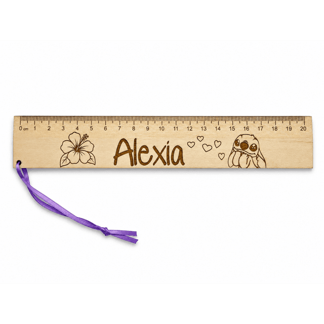 Règle personnalisée en bois 20 cm