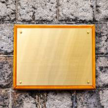 Plaque à graver - Ecriture et tampon